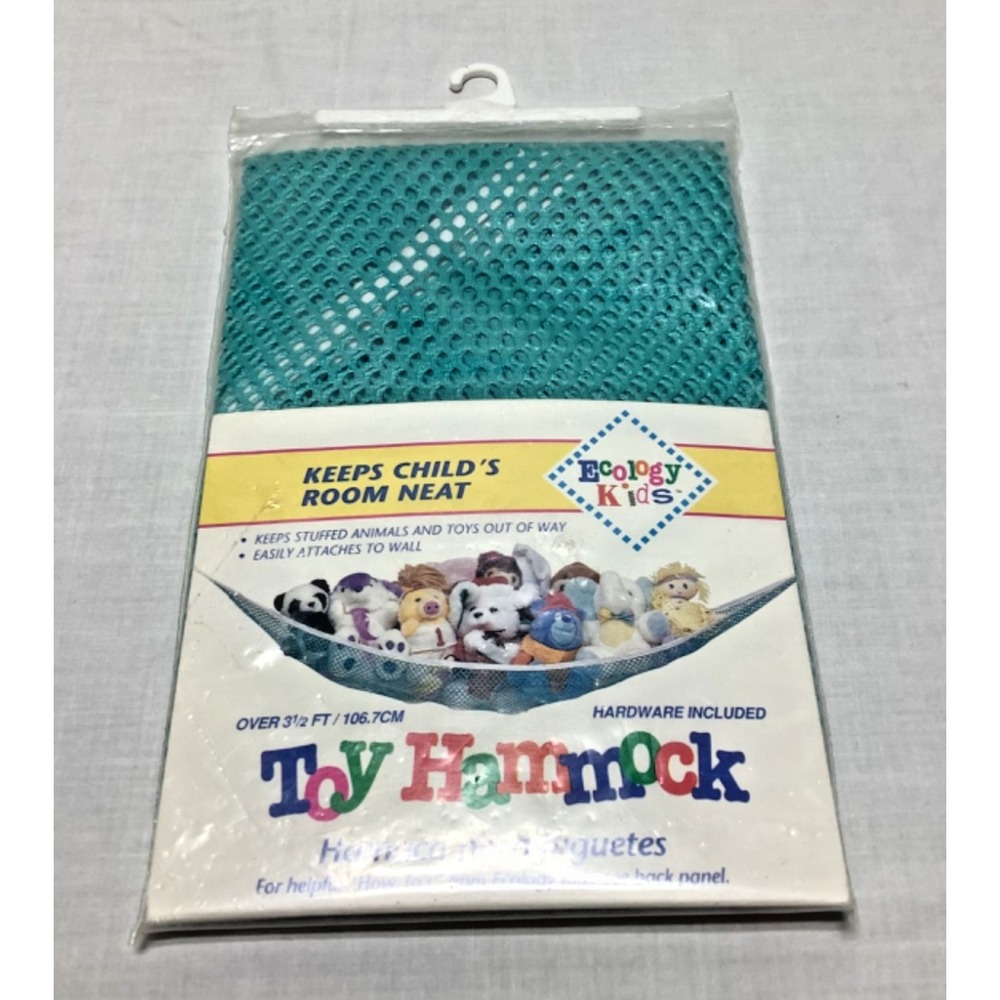 NEW Ecology Kids Toy Hammock 3 1/2 ft Teal Blue For Stuffed Animals Plush Pet Ne